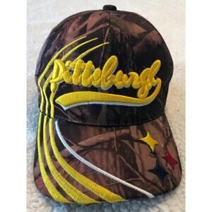 Pittsburgh Steelers NFL Baseball Hat Cap Camo Adjustable Embroidered Cotton